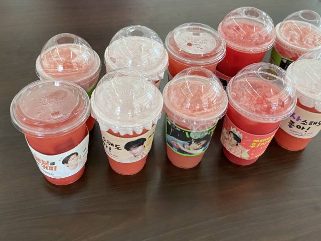 서울 시내 카페 4곳에서 주문한 수박주스. 김남명 기자