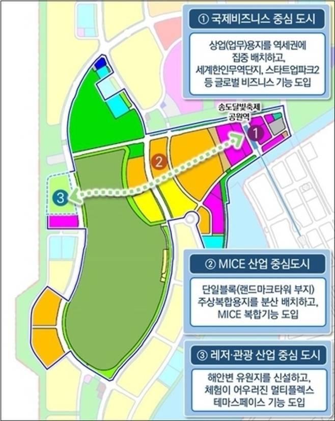 ▲ 송도랜드마크시티 개발계획 변경(안)./제공=인천경제자유구역청
