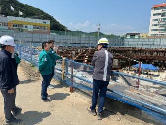 건설현장 폭염대응 현장점검. 경북도 제공.