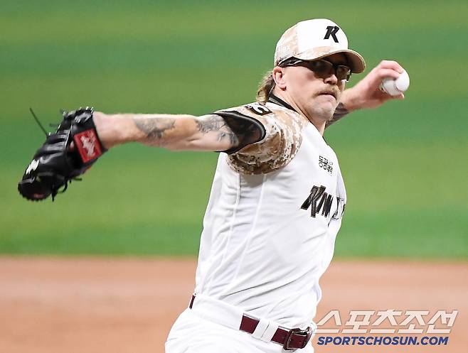 25일 서울 고척스카이돔에서 열린 KIA-키움전. 키움 선발투수 웰스가 투구하고 있다. 고척=정재근 기자 cjg@sportschosun.com/2025.6.25/