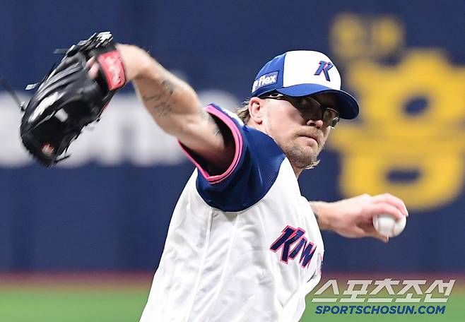 5일 서울 고척돔에서 열린 KBO리그 키움과 한화의 경기. 선발 투구하고 있는 키움 웰스. 고척=송정헌 기자songs@sportschosun.com/2025.07.05/