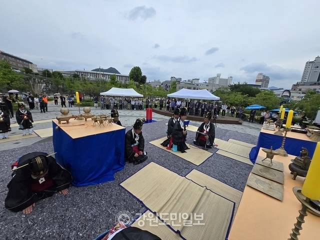 ▲ 춘천사직제가 최근 낙원문화공원에서 열렸다.