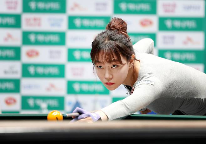 LPBA 데뷔 첫 결승 무대를 밟은 김보라. PBA 제공