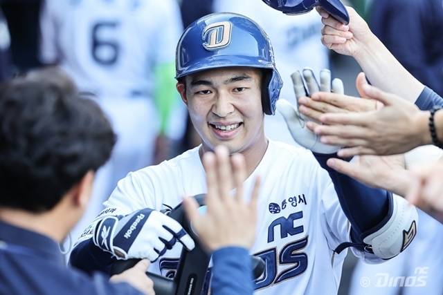 김휘집은 6일 창원 SSG전에서 적시타를 쳤다. 사진=NC 제공