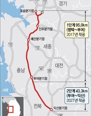 ▲서부내륙고속도로 위치도 ⓒ연합뉴스