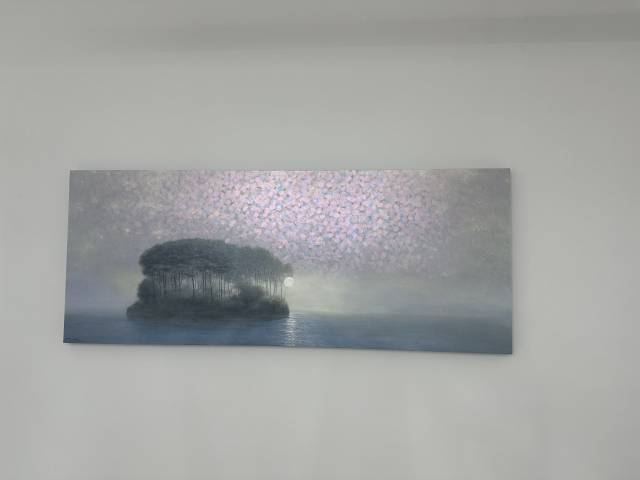 장태묵 작가 작품. 빛에 따라 배경색이 달라 보인다. 김은영 기자