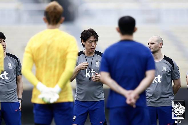 홍명보 감독은 테스트라는 명목 하에 전쟁이 시작됐다며 확실한 동기부여를 심어주고 있다. (대한축구협회 제공)