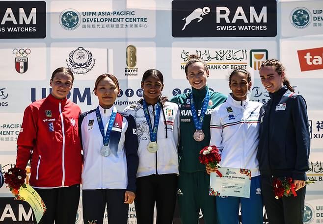 2025 근대5종 월드컵 결승 여자부 시상식. 사진 | 대한근대5종연맹