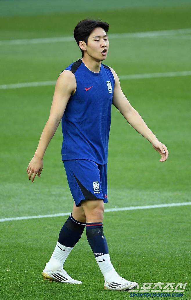 2026 FIFA 북중미 월드컵 3차 예선 최종전 공식 훈련이 9일 서울월드컵경기장에서 열렸다. 이강인이 훈련을 소화하고 있다. 상암=박재만 기자 pjm@sportschosun.com/2025.06.09/