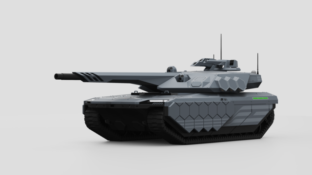 현대로템 차세대 전차 모형. 현대로템 제공