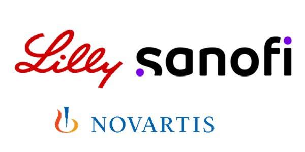 일라이 릴리, 사노피, 노바티스는 이번 상반기에 2개 이상의 기업을 인수했다./사진=각사 제공