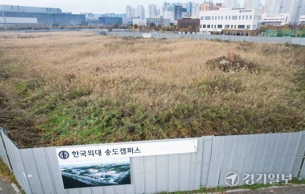 한국외국어대학교 송도캠퍼스 부지. 경기일보DB