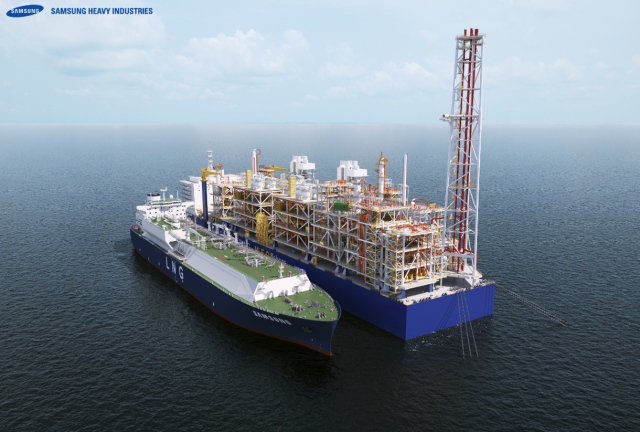 삼성중공업이 건조한 FLNG 전경. 사진 제공=삼성중공업