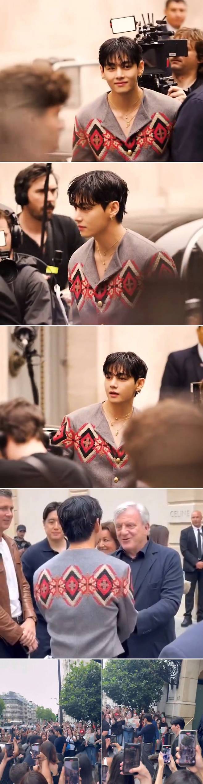 방탄소년단 뷔, LVMH 회장 환대→안나 윈투어 '보그 월드' 초청..셀린느 패션쇼 달궜다