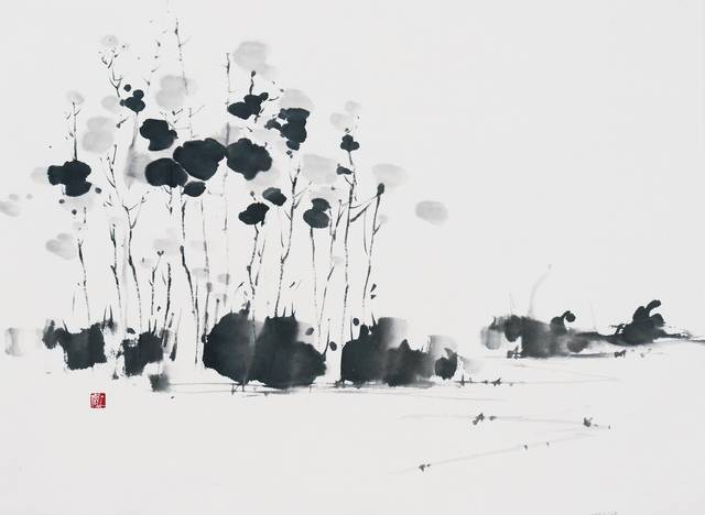 ▲ 정정옥 作, 느낌, 지본수묵담채