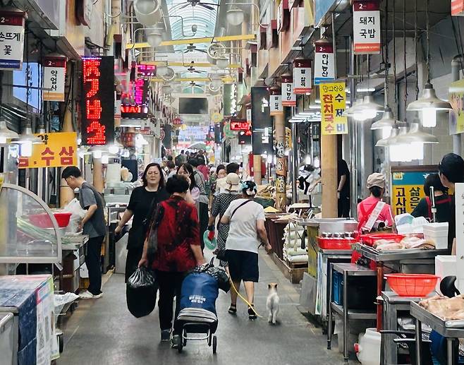 대구 관문시장을 찾은 시민과 상인의 모습. /황인무기자
