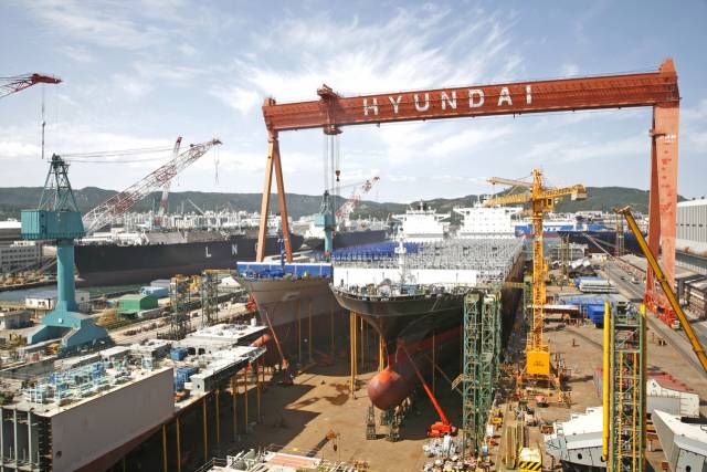 울산시 동구 HD현대중공업 생산공장. 현대중공업 제공