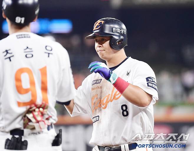 5회 1타점 적시타 날린 한화 노시환.