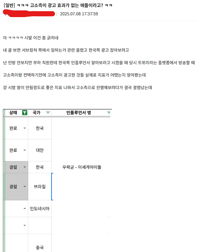 포텐에 올라갔다 격추된 우왁굳 광고 효과 팩트