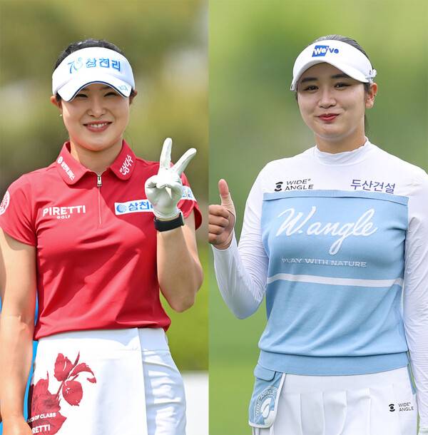 2025년 한국여자프로골프(KLPGA) 투어 하이원리조트 여자오픈에 출전하는 고지우, 박혜준 프로. 사진제공=KLPGA