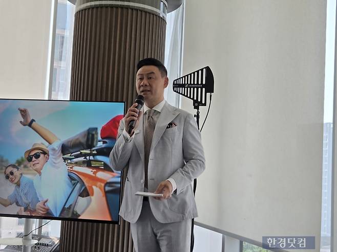 8일 서울 용산구 한남동에서 진행된 기자간담회에서 이안 리 콜린슨 인터내셔널 북아시아 지역 상무이사가 발언하고 있다./사진=박수림 기자