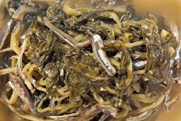 멸치육수에 된장과 열무김치를 넣고 지진 열무 지짐.