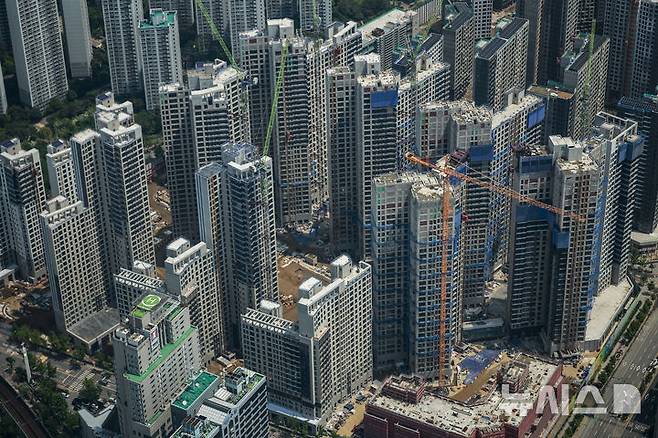 서울시내 아파트 공사현장 모습. 뉴시스 자료사진.