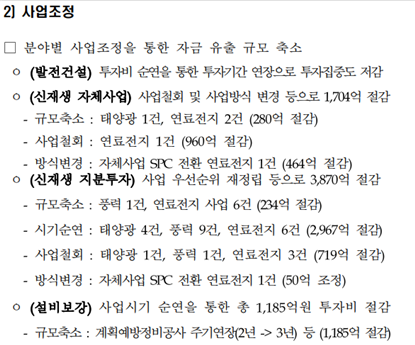 ▲한국서부발전이 2022년 8월 정부에 제출한 ‘2022~26년 재정 건전화 계획서’ 내용 갈무리