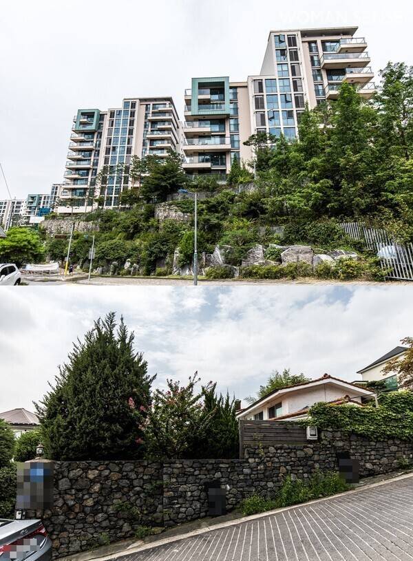 정성이 이노션 고문이 아들에게 증여한 한남더힐 아파트와 딸에게 증여한 UN빌리지 내 단독주택.&nbsp; 사진=최준필 기자(이오이미지)