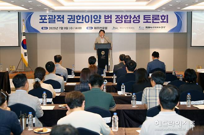 9일 열린 '포괄적 권한이양 법 정합성 토론회'.