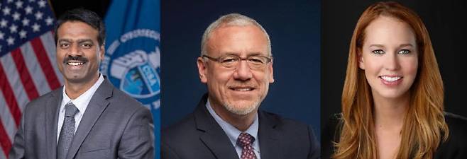 마투 고투무칼라 미사이버보안청정보안국 청장 대행(왼쪽), 마크 라일랜드 아마존 웹서비스 보안 디렉터(가운데), 웬디 위트모어 팔로알토네트웍스 최고보안정보책임자(오른쪽)