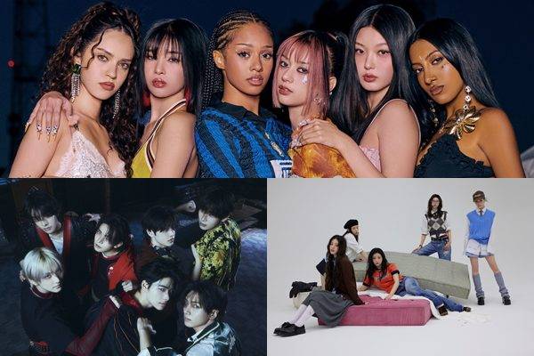 (상단부터 시계방향) 캣츠아이, 아일릿, 엔하이픈 / 사진=하이브, 빌리프랩