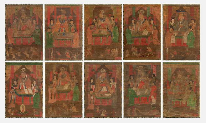 일본에서 돌아온 조선 전기 불화 ‘시왕도’. /국외소재문화유산재단