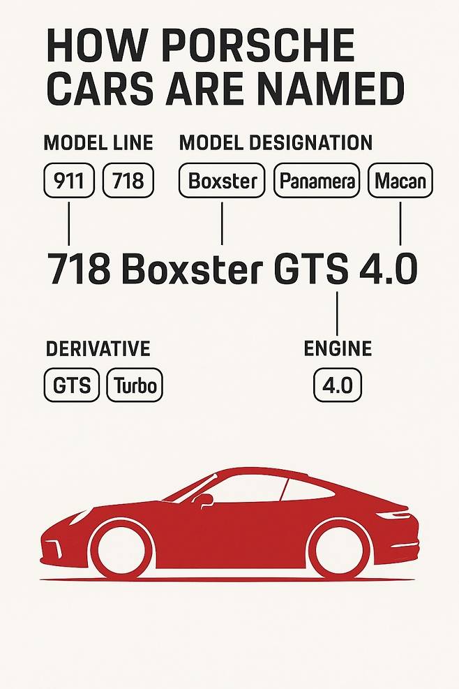 포르쉐 작명법 인포그래픽 출처=AI 생성