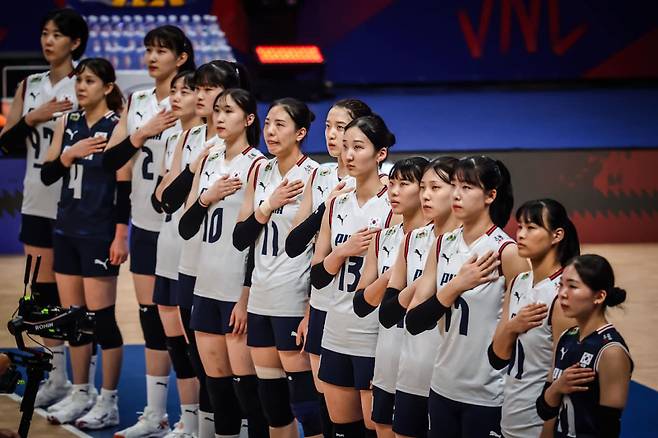 한국 여자배구 대표팀. 사진=FIVB 홈페이지