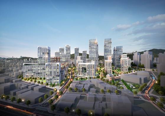 서울 금천구 신속통합기획 대상지인 독산동 일대 통합 투시도의 모습. 사진 서울시