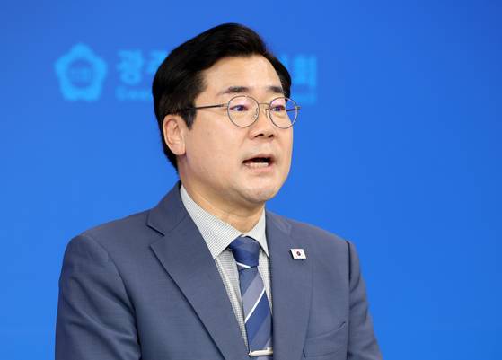 박찬대 더불어민주당 의원이 지난 7일 오전 광주광역시의회 기자회견장에서 열린 '호남이 묻고, 박찬대가 답하다'에서 발언하고 있다. 연합뉴스