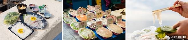 원도심에서 만날 수 있는 포장 회 / 사진=제주관광공사