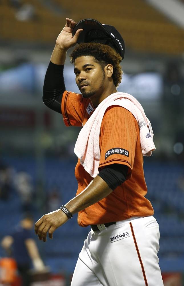 ▲ 한화 시절 에스밀 로저스. ⓒ스포티비뉴스