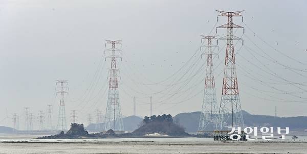 한국남동발전 영흥발전본부(영흥화력발전소)의 ‘석탄야적장 덮개’를 만드는 사업에서 영흥도 소재 업체와 일부 주민들이 임금체불을 겪고 있다. 사진은 인천시 옹진군 영흥면 선재리에 위치한 영흥화력발전소의 모습. /경인일보DB