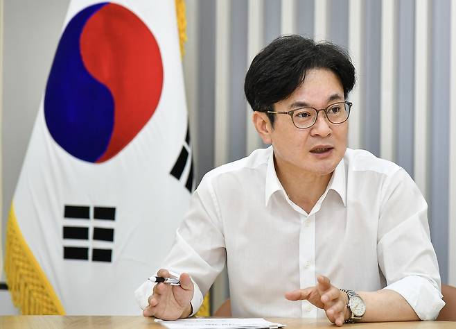 ▲ 김병수 김포시장이 취임 3주년을 맞아 인천일보와 인터뷰를 통해 그동안의 성과와 소회를 밝혔다. /사진제공=김포시