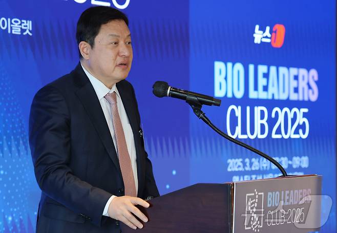 강석연 식품의약품안전평가원 원장이 26일 오전 서울 중구 조선호텔에서 열린 뉴스1 제24회 바이오리더스클럽에서 축사를 하고 있다. 2025.3.26/뉴스1 ⓒ News1 박세연 기자