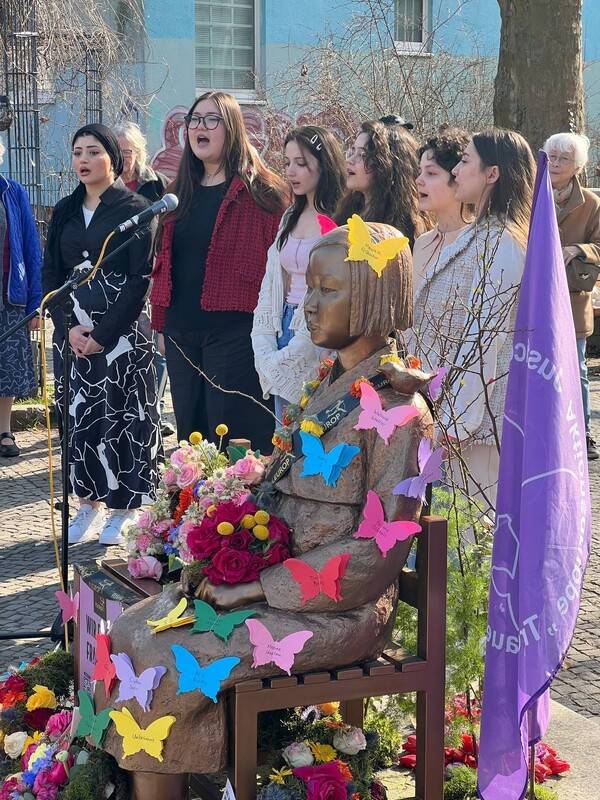 독일 베를린 미테구에 설치된 평화의 소녀상. 사진 장예지 특파원