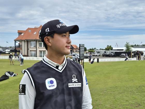 제네시스 스코티시 오픈을 통해 PGA 투어를 처음 경험하는 조우영. 성호준 기자