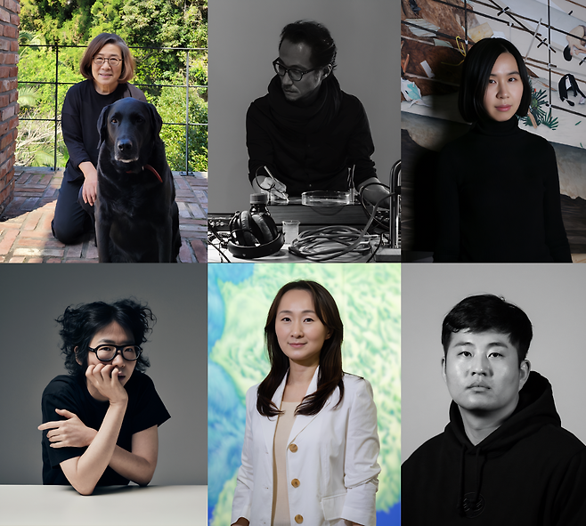 Clockwise from top left: Kim Bo-hie, Kim Yun-chul, Lee Jin-ju, Lim No-sik, Chung Yu-mi and Jun So-jung (Chanel)