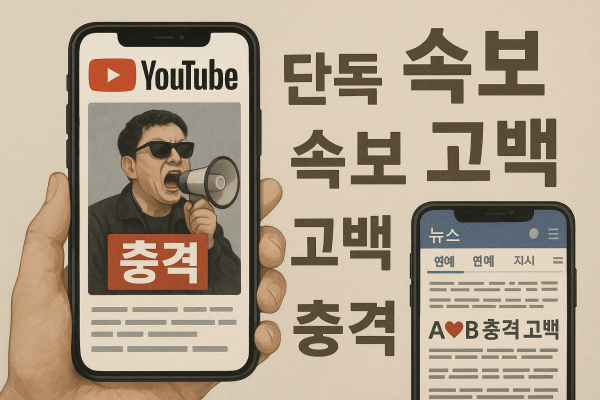 ▲유튜브 사이버렉카발로 생산되는 뉴스를 표현한 챗GPT 생성 이미지.