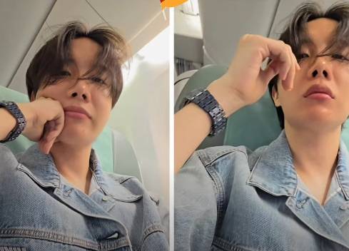 그룹 방탄소년단(BTS) 제이홉이 베를린 룰라팔루자 공연을 위해 10일 오전 인천국제공항을 통해 출국하며 찍은 셀카. /사진=제이홉 인스타그램 스토리 갈무리