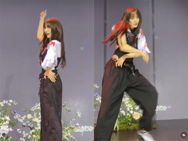 윤은혜가 에스파 노래에 맞춰 춤을 추고 있다./윤은혜 인스타그램