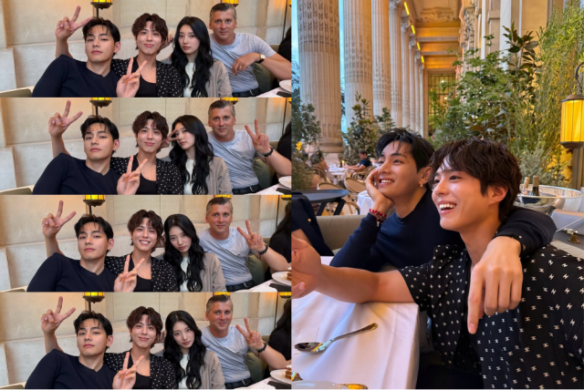 셀린느 앰배서더 일명 '셀린즈'와 함께 사진을 촬영한 박보검의 모습. / 박보검 인스타그램