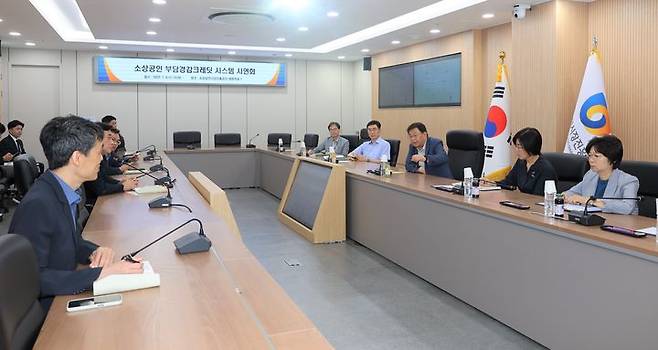 [서울=뉴시스] 소상공인시장진흥공단의 소상공인 부담경감 크레딧 사업 사전 점검. (사진=소상공인시장진흥공단 제공) 2025.07.10. photo@newsis.com *재판매 및 DB 금지